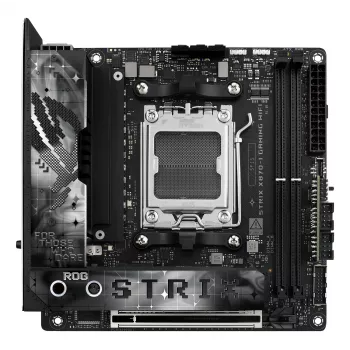 Moederbord ASUS ROG STRIX X870-I GAMING WIFI mini ITX · AMD X870 · socket AM5 · DDR5 · 2 DIMM · Wi-Fi 7 · Bluetooth 5.4