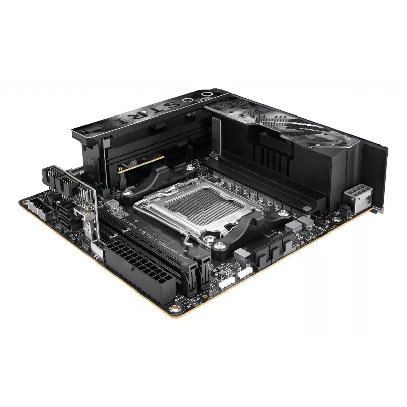 Moederbord ASUS ROG STRIX X870-I GAMING WIFI mini ITX · AMD X870 · socket AM5 · DDR5 · 2 DIMM · Wi-Fi 7 · Bluetooth 5.4