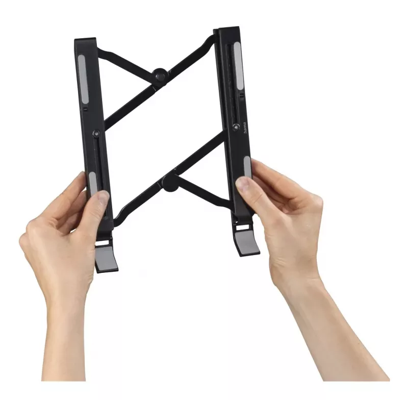 Hama Light opvouwbare laptopstandaard, 12 standen kantelbaar, tot 39,6 cm (15,6 inch), zwart