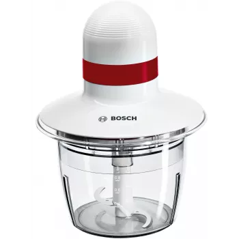 Bosch MMRP1000 elektrische hakmolen 0,8 L 400 W rood, transparant, wit