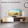Techly ICA-LCD 323S bureaustandaard voor tv / monitor, 23–43 inch (58,4–109,2 cm), 40 kg, draaibaar, VESA 200x200, voet van gehard glas, zwart