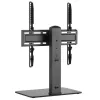 Techly ICA-LCD 323M bureaustandaard voor tv / monitor, 32–55 inch (81,3–139,7 cm), 40 kg, draaibaar, VESA 400x400, voet van gehard glas, zwart