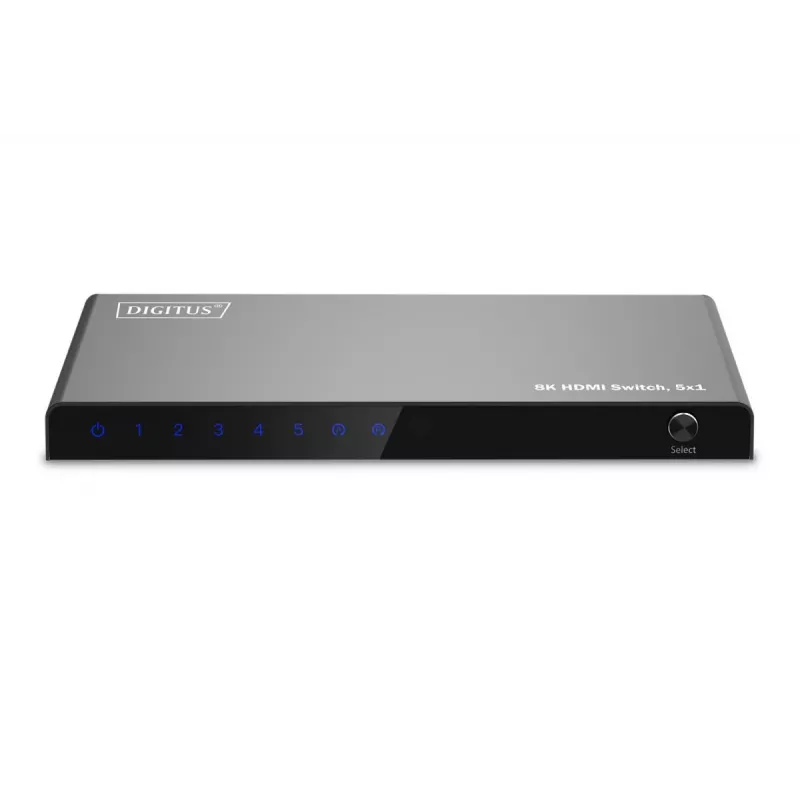 DIGITUS 5x1 HDMI-switch. 8K/60Hz (4:4:4). HDR. HDCP2.3