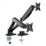 Techly ICA-LCD 462B monitorarm voor op het bureau, gasveer, 17-32 inch (43,2-81,3 cm), 9 kg, VESA 75x75/100x100, zwart