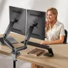 Techly ICA-LCD 462B monitorarm voor op het bureau, gasveer, 17-32 inch (43,2-81,3 cm), 9 kg, VESA 75x75/100x100, zwart