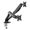 Techly ICA-LCD 462B monitorarm voor op het bureau, gasveer, 17-32 inch (43,2-81,3 cm), 9 kg, VESA 75x75/100x100, zwart