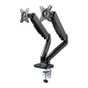 Techly ICA-LCD 462B monitorarm voor op het bureau, gasveer, 17-32 inch (43,2-81,3 cm), 9 kg, VESA 75x75/100x100, zwart