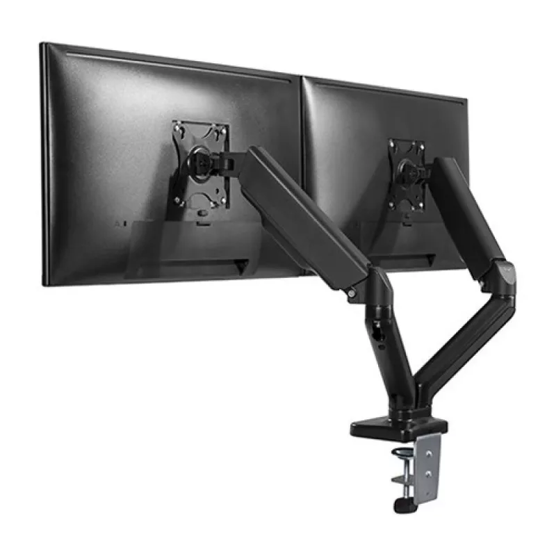 Techly ICA-LCD 462B monitorarm voor op het bureau, gasveer, 17-32 inch (43,2-81,3 cm), 9 kg, VESA 75x75/100x100, zwart