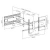 Techly ICA-PLB 490 TV-beugel/voet 2,03 m (80 inch) Zwart
