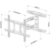 Techly 40-65 Ultra slank Full Motion LCD TV-muurbeugel Zwart ICA-PLB 171L