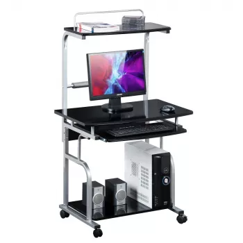Techly Compact Multi-Function Computerbureau, Glossy Zwart ICA-TB 7800BK