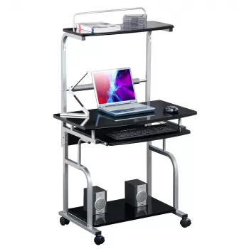 Techly Compact Multi-Function Computerbureau, Glossy Zwart ICA-TB 7800BK