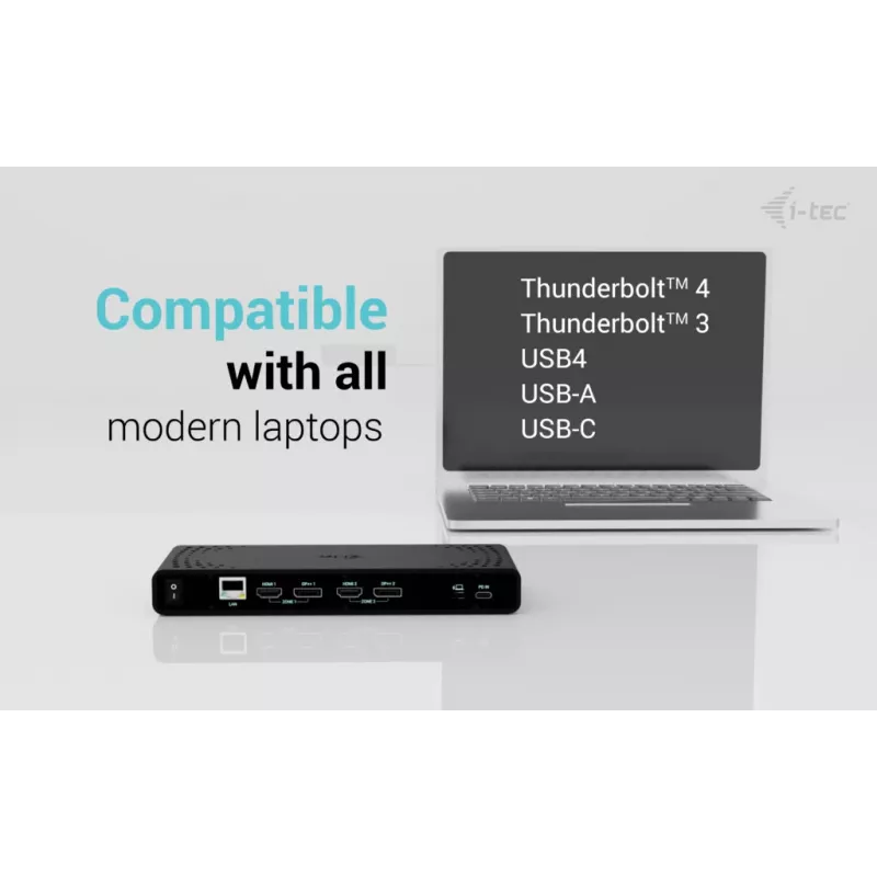 i-tec Universeel Dual 4K Display Docking Station + Power Delivery 85W
