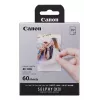 Canon XC-60L, Kleursublimatie, 5,4x8,5 cm, 60 stuks. Canon XC-60L. Druktechnologie: Kleursublimatie, Papierformaat: 5,4x8,5 cm. Hoeveelheid per verpakking: 60 stuks