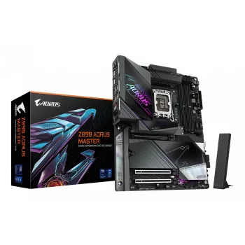 GIGABYTE Z890 AORUS MASTER moederbord - ondersteunt Intel Core Ultra (serie 2) CPU's, 18+1+2 fasen VRM, tot 9500 MHz DDR5 (OC), 2x PCIe 5.0 + 3x PCIe 4.0, Wi-Fi 7, 10GbE LAN, Thunderbolt 4