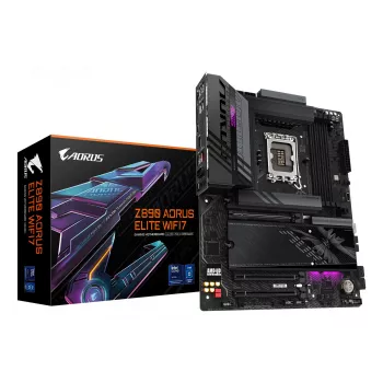 Moederbord GIGABYTE Z890 AORUS ELITE WIFI7, Intel Z890-chipset, LGA 1851, ATX, DDR5, 4x DIMM, 4x M.2, Wi‑Fi 7, 2,5Gb LAN