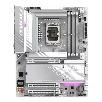GIGABYTE Z890 AORUS ELITE WIFI7 ICE moederbord - ondersteunt Intel Core Ultra (serie 2) CPU's, 16+1+2 fasen VRM, tot 8800MHz DDR5 (OC), 1xPCIe 5.0 + 3xPCIe 4.0, Wi-Fi 7, 2.5GbE LAN, Thunderbolt 4