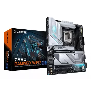GIGABYTE Z890 GAMING X WIFI7 moederbord - ondersteunt Intel Core Ultra (serie 2) CPU's, 16+1+2-fasen-VRM, tot 8800MHz DDR5 (OC), 1xPCIe 5.0 + 3xPCIe 4.0, Wi-Fi 7, 2,5GbE LAN, USB 4