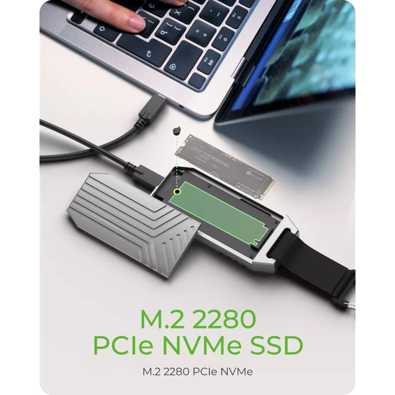 ICY BOX IB-1919M-C42 SSD-behuizing zilver M.2