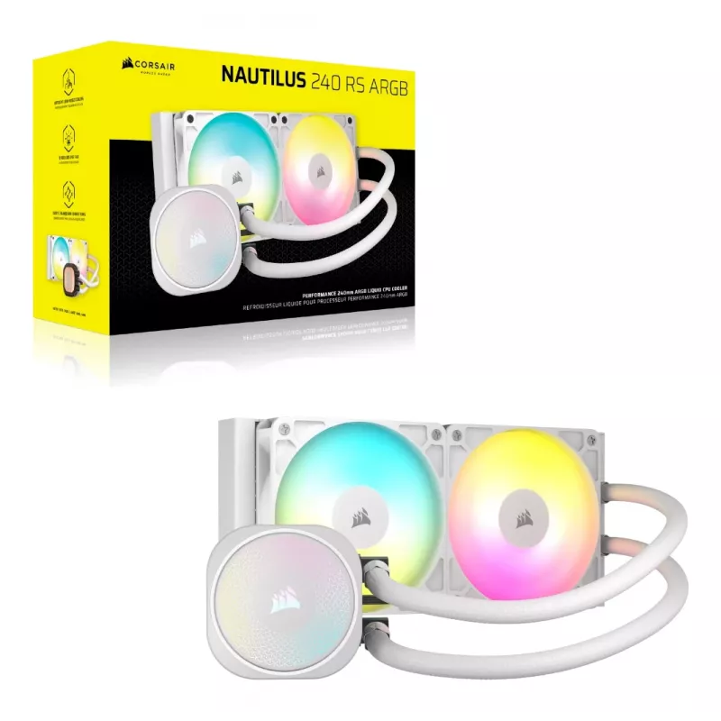 CORSAIR Nautilus 240 RS ARGB vloeistof-CPU-koeler all-in-one wit
