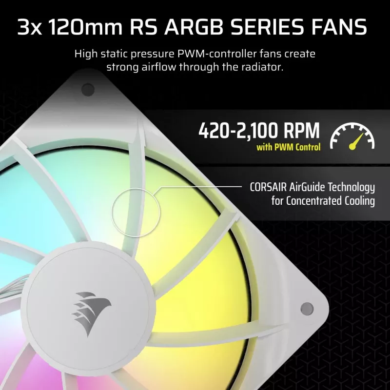 CORSAIR Nautilus 240 RS ARGB vloeistof-CPU-koeler all-in-one wit