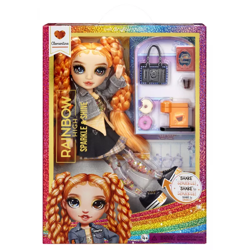 Rainbow High Sparkle & Shine Fashion poppen – Clementine (Orange)