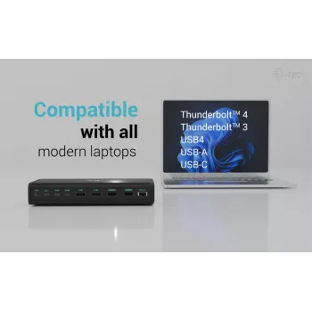 i-tec Universeel 6x 4K/60Hz Display Docking Station + Power Delivery 140W