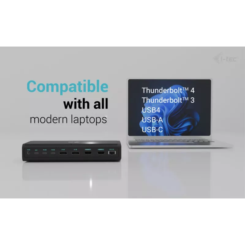 i-tec Universeel 6x 4K/60Hz Display Docking Station + Power Delivery 140W