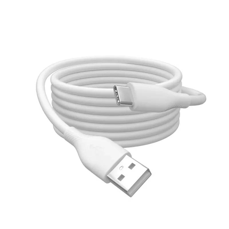 DIGITUS USB-C siliconen oplaadkabel USB-A – USB-C USB 2.0 60W – 50 cm Wit