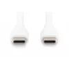DIGITUS USB-C siliconen oplaadkabel USB-C - USB-C USB 2.0 60W - 1m Wit