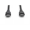 DIGITUS USB-C siliconen oplaadkabel USB-C - USB-C USB 2.0 60W - 2m zwart