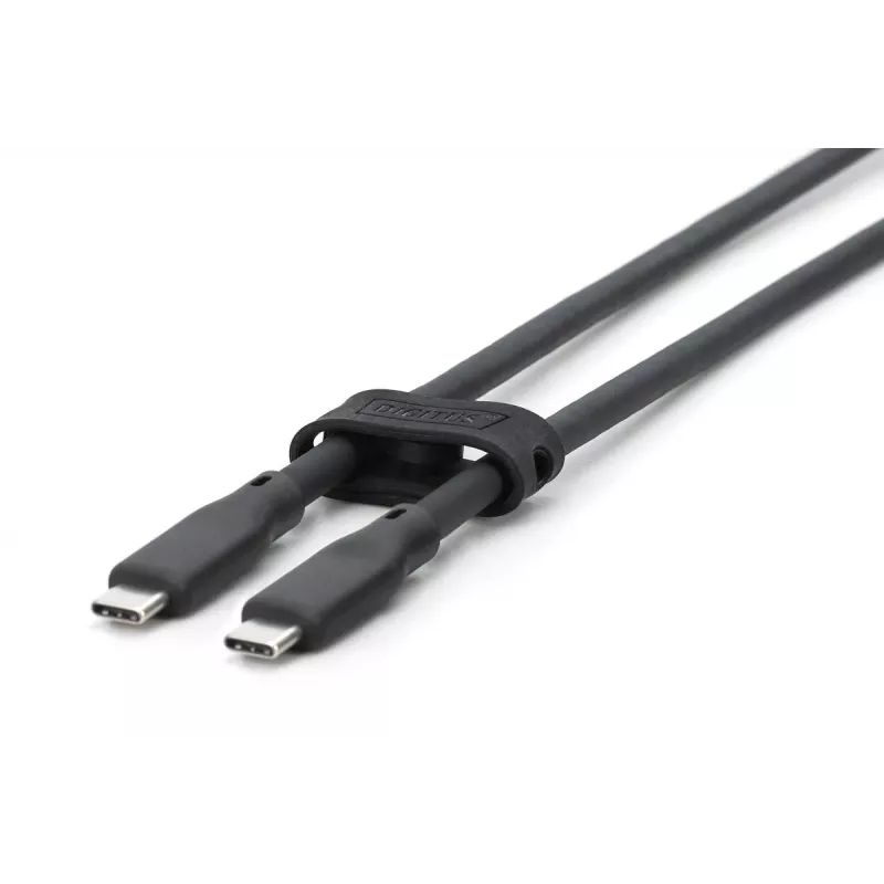DIGITUSB USB siliconen verbindingskabel USB-C - USB-C USB 3.2 Gen1 5G 4K 100W - 2 m zwart