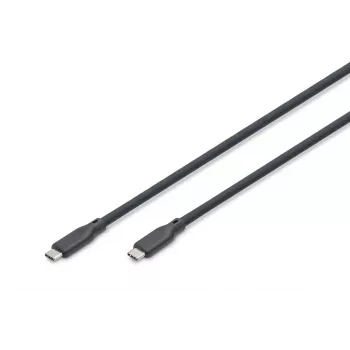 DIGITUS USB siliconen verbindingskabel USB-C – USB-C USB 4.0 Gen3 40G 240W 8K – 50 cm zwart