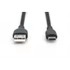DIGITUS USB-C siliconen oplaadkabel USB-A - USB-C USB 2.0 60W - 2m zwart