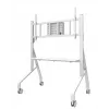 Neomounts MOVE Go XL FL50-575WH1 tv-trolley, 65-110 inch, max. 125 kg, VESA 100x100-1100x600, hoogte verstelbaar 129-139 cm, afsluitbaar, snelle installatie, TÜV-gecertificeerd, wit
