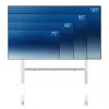 Neomounts MOVE Go XL FL50-575WH1 tv-trolley, 65-110 inch, max. 125 kg, VESA 100x100-1100x600, hoogte verstelbaar 129-139 cm, afsluitbaar, snelle installatie, TÜV-gecertificeerd, wit