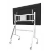 Neomounts MOVE Go XL FL50-575WH1 tv-trolley, 65-110 inch, max. 125 kg, VESA 100x100-1100x600, hoogte verstelbaar 129-139 cm, afsluitbaar, snelle installatie, TÜV-gecertificeerd, wit