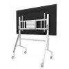 Neomounts MOVE Go XL FL50-575WH1 tv-trolley, 65-110 inch, max. 125 kg, VESA 100x100-1100x600, hoogte verstelbaar 129-139 cm, afsluitbaar, snelle installatie, TÜV-gecertificeerd, wit