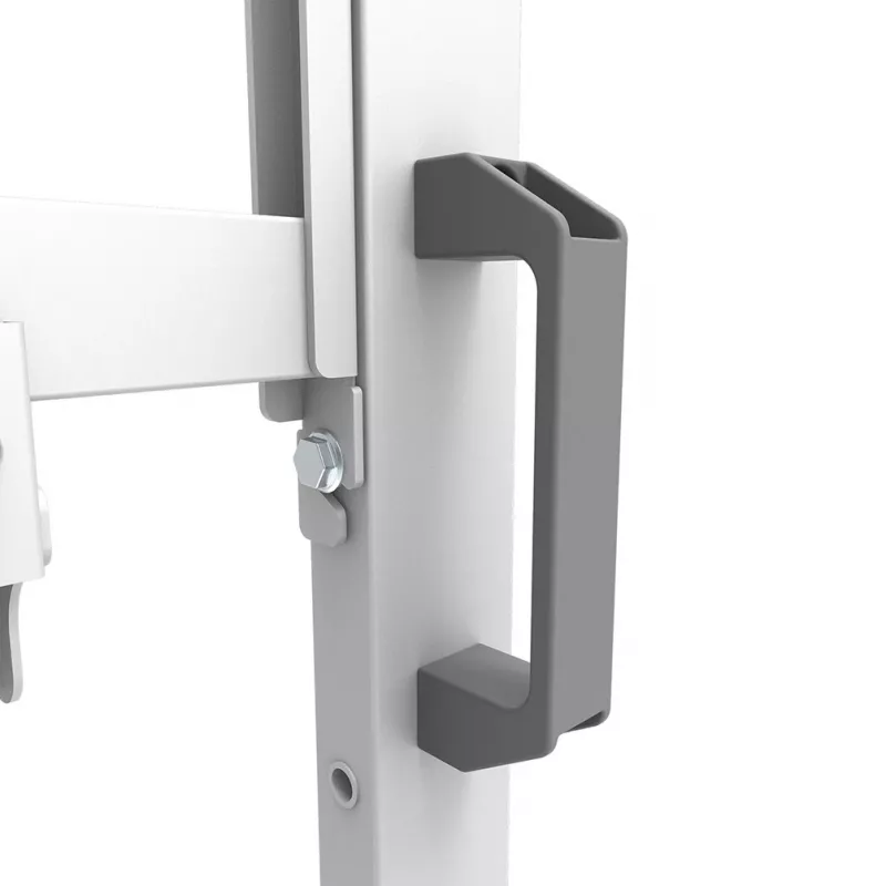 Neomounts MOVE Go XL FL50-575WH1 tv-trolley, 65-110 inch, max. 125 kg, VESA 100x100-1100x600, hoogte verstelbaar 129-139 cm, afsluitbaar, snelle installatie, TÜV-gecertificeerd, wit