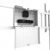 Neomounts MOVE Go XL FL50-575WH1 tv-trolley, 65-110 inch, max. 125 kg, VESA 100x100-1100x600, hoogte verstelbaar 129-139 cm, afsluitbaar, snelle installatie, TÜV-gecertificeerd, wit