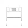 Neomounts MOVE Go XL FL50-575WH1 tv-trolley, 65-110 inch, max. 125 kg, VESA 100x100-1100x600, hoogte verstelbaar 129-139 cm, afsluitbaar, snelle installatie, TÜV-gecertificeerd, wit