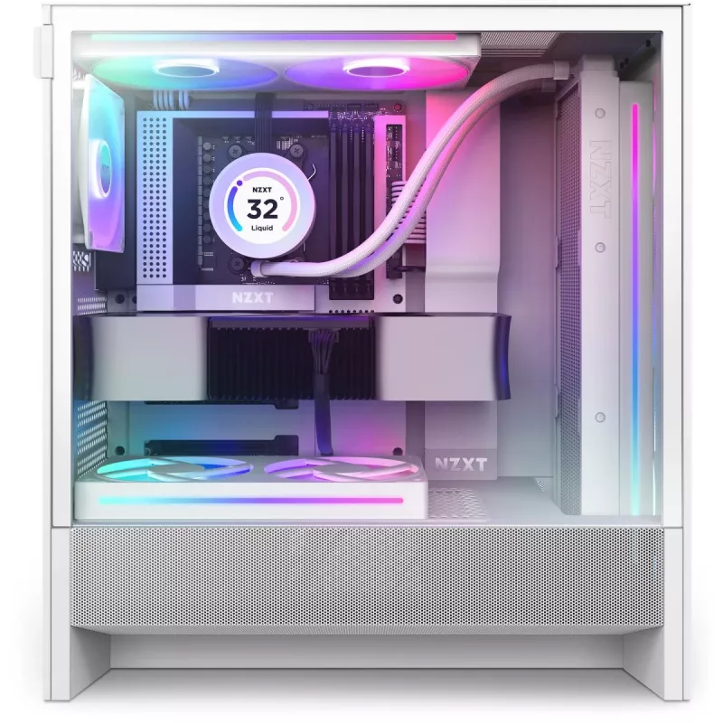 NZXT H5 Flow RGB 2024 Midi Tower behuizing, wit