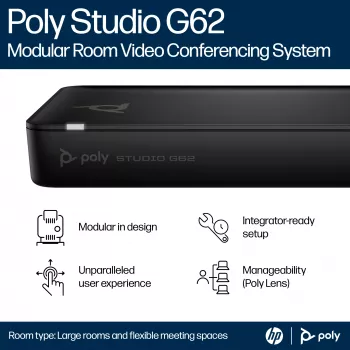 HP Poly Studio G62 videoconferentiesysteem met montageplaten-kit