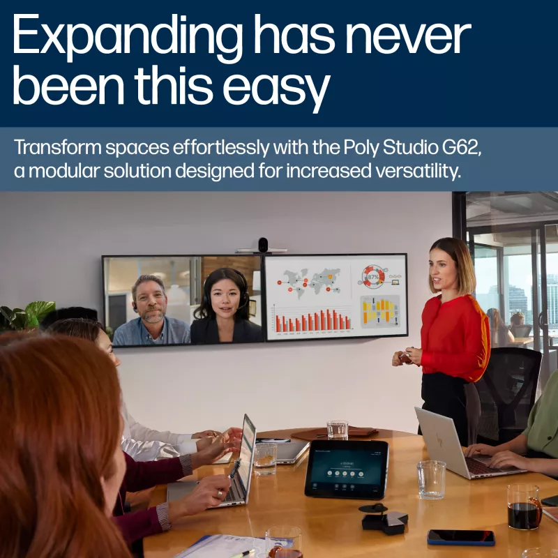 HP Poly Studio G62 videoconferentiesysteem met montageplaten-kit