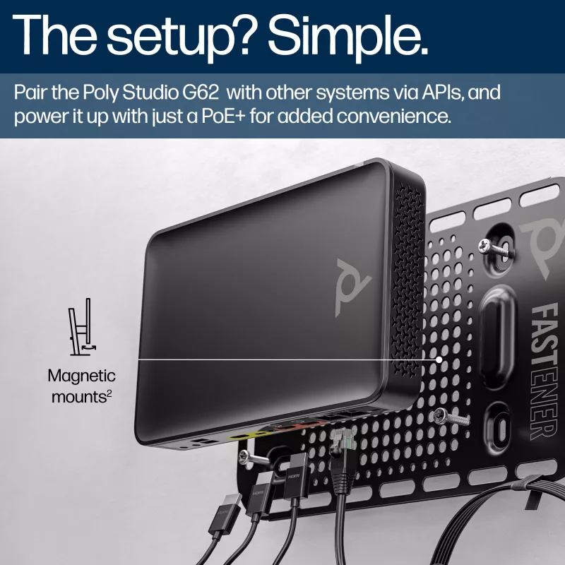 HP Poly Studio G62 videoconferentiesysteem met montageplaten-kit