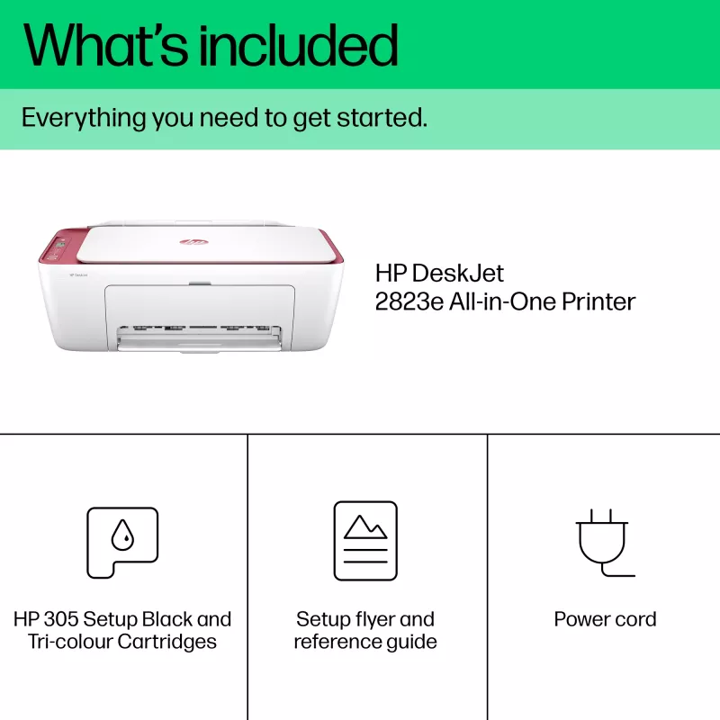 HP DeskJet 2823e draadloze 3-in-1 kleurenprinter, kopieerder, scanner