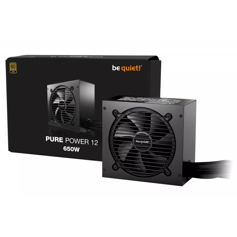 be quiet PURE POWER 12 650W voeding 20+4 pin ATX ATX zwart