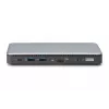 DIGITUS USB-C Dockingstation, 11-voudig - 2x HDMI / DP / 2x USB-A 3.2 Gen 2 / USB-C 3.2 Gen 2 / GbE / SD / MicroSD / DC-bus - max. 150 Watt / 3,5 mm