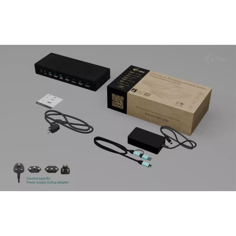 i-tec Universele 5x 4K/60Hz Display Dockingstation + Power Delivery 100W