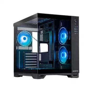 Chieftec Visio GM-30B-TG-OP zwart tempered glass x 2 cube zwart
